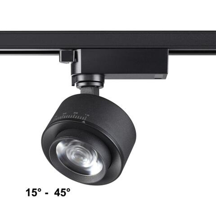 358942 PORT NT22 218 черный Светильник трековый однофазный трехжильный IP20 LED 4000К 15W 220V EDDY