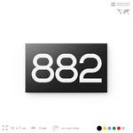 Номер на дверь 882, табличка на дверь для офиса, квартиры, кабинета, аудитории, склада, черная 120х70 мм, Айдентика Технолоджи