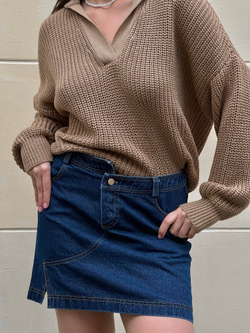 Юбка Сдвиг, цвет Синий