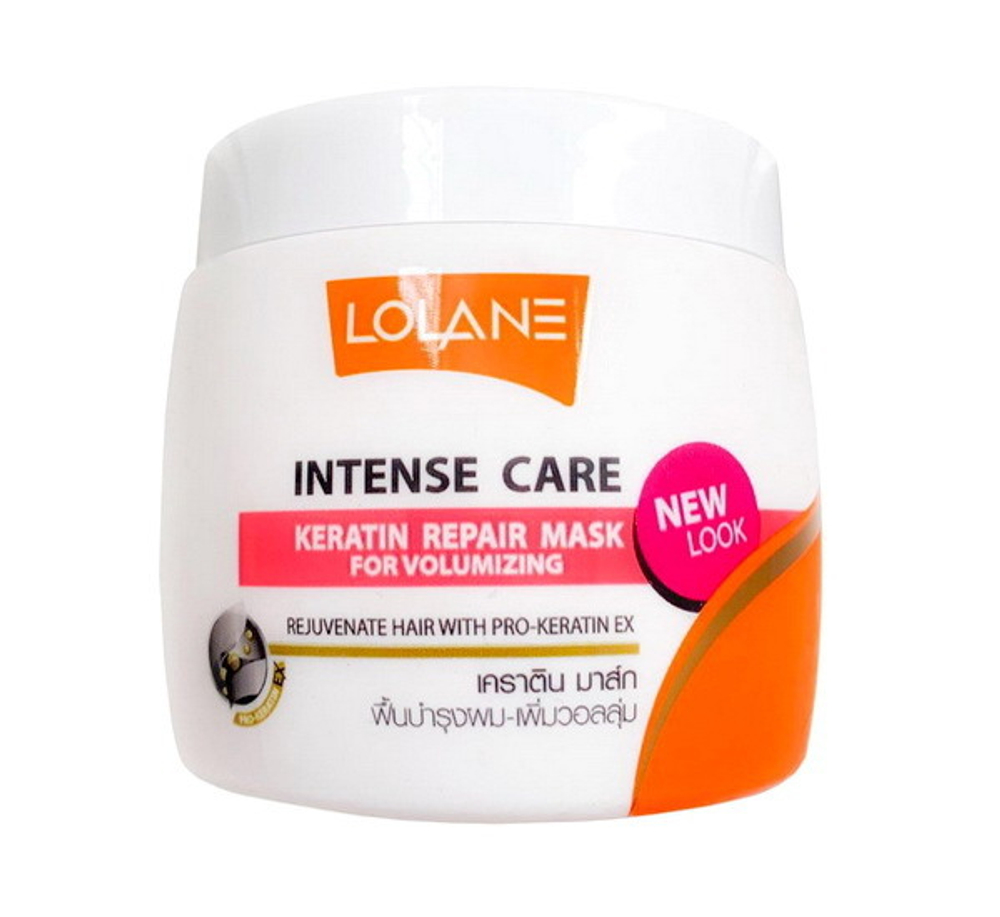 Маска кератиновая для восстановления и утолщения волос Lolane Keratin Repair Mask For Volumizing, 200 гр.