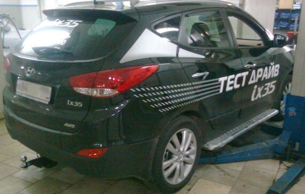 Фаркоп Бизон на Hyundai ix35 FA 0492-E (с 2010 по 2015 г.в.) (паспорт и сертификат в комплекте)(без электрики)