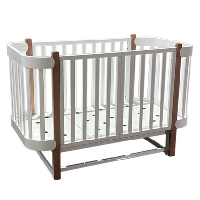 Кроватка детская Антел Solnyshko белый/бук продольный маятник