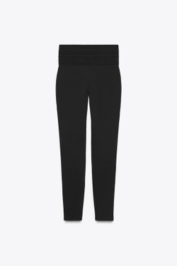 ZARA ЛЕГИНСЫ С ШИРОКИМ ПОЯСОМ, ЧЕРНЫЙ