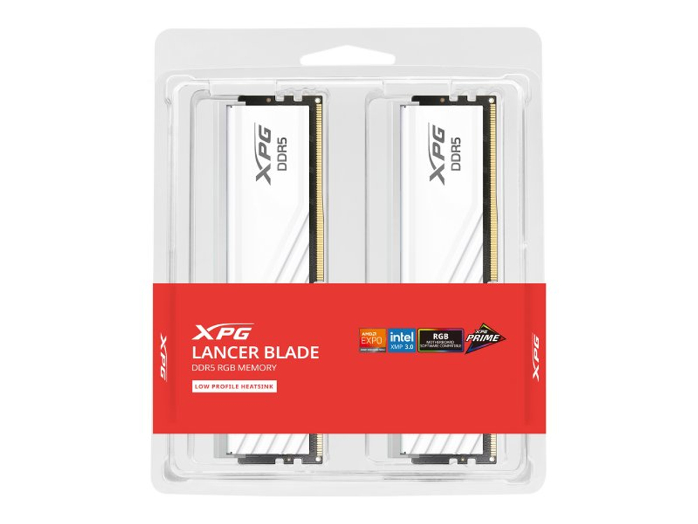 Оперативная память ADATA Lancer Blade RGB AX5U6000C3416G-DTLABRWH, DDR5 2х 32ГБ 6000 МГц, DIMM, RTL