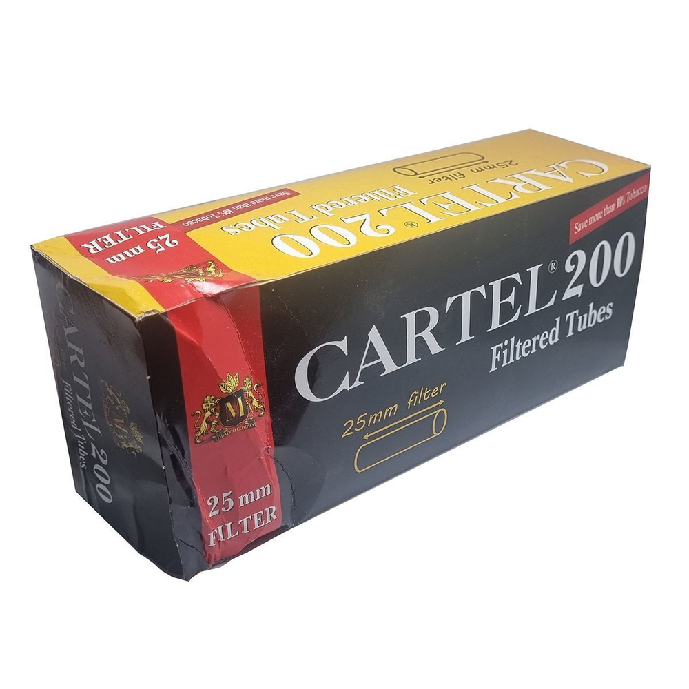 Гильзы для сигарет "Cartel" Extra Long Filter 25мм 200шт. Товар уцененный