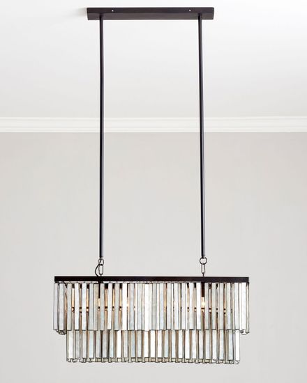 Черная прямоугольная люстра «Авиано»