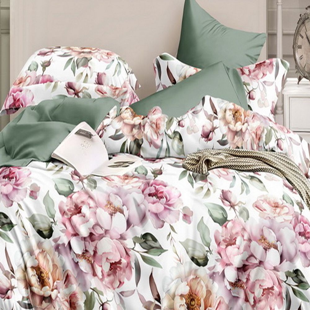 Комплект постельного белья "АВТ. 745", сатин, 100% хлопок, Россия. Пододеяльник на молнии!!!