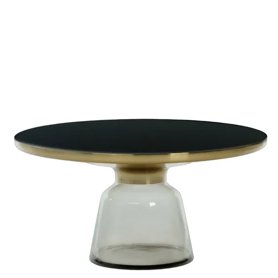 Кофейный стол Vaso Glass Ø75х38 см, серый