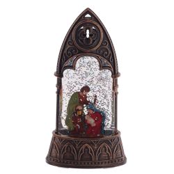 GAEM Фигурка декор в стекл шаре "Рождество" (подсвет, AAAх2 н/п) L8 W4 H16 см