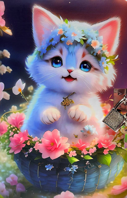 Блокнот на ключе "Милые Котики" 19 см оптом