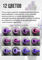 Набор гель-лак Classic №6 (Фиолетовый микс), 12 шт
