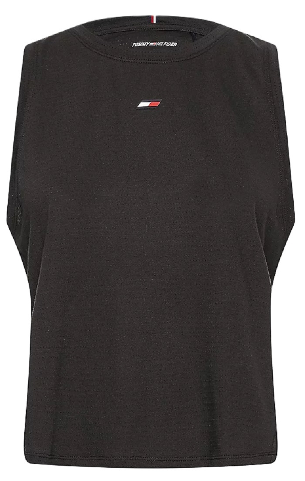 Женский топ теннисный Tommy Hilfiger Performance Mesh Racer Tank - black