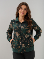 Толстовка К-184/изумрудный-хризантемы