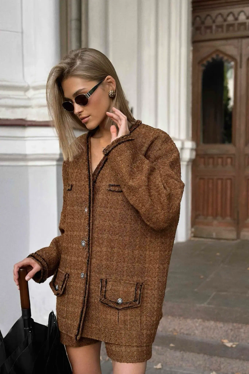 Шорты-мини коричневые