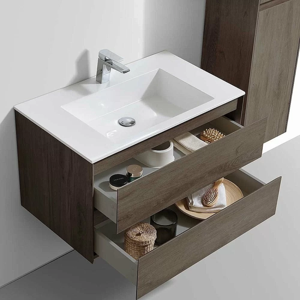 Тумба с раковиной Vincea Luka 80 R.Oak