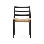 Analy Стул из массива дуба с черной отделкой и сиденьем из 100% веревки