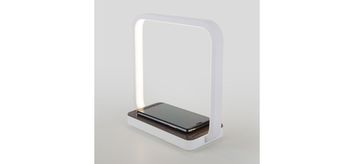 Светодиодная настольный светильник с беспроводной зарядкой QI 80502/1 коричневый Frame Eurosvet.