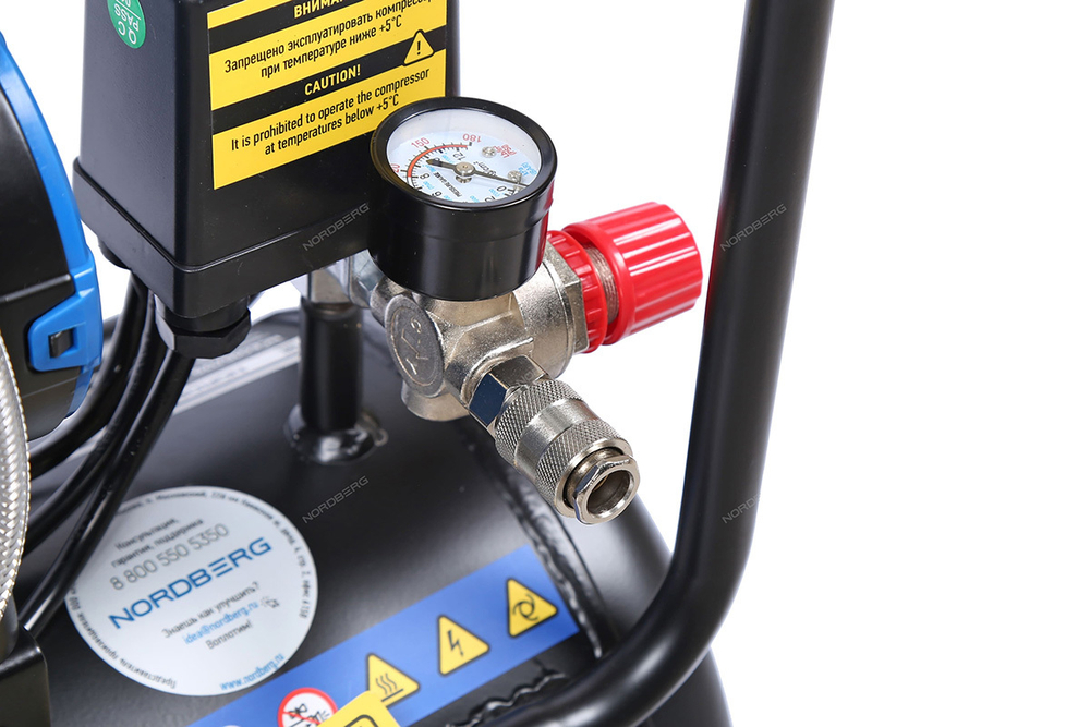NORDBERG (NCEO10/170) Компрессор безмасляный 220 В, ресивер 18 л, 170 л/мин