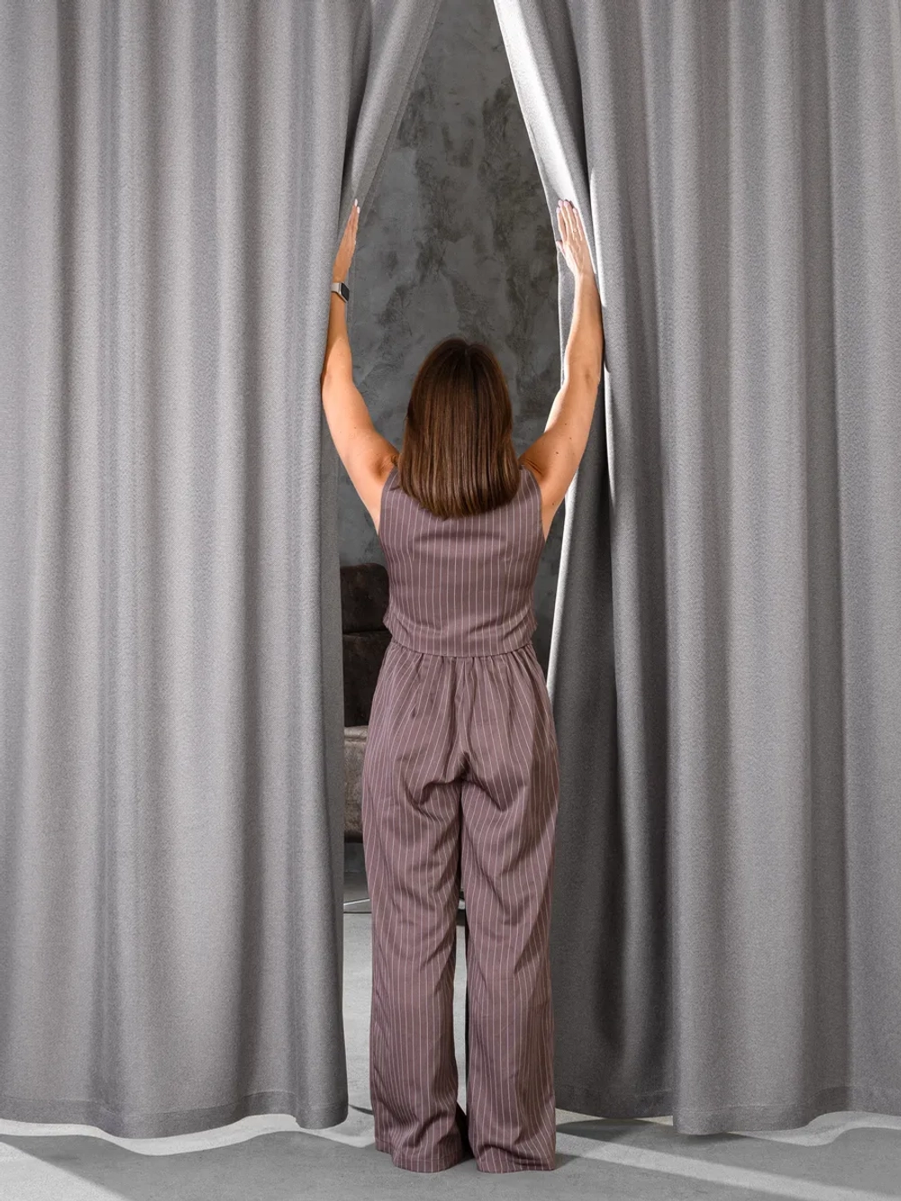 Комплект штор на люверсах - 2 шт