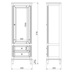Шкаф-витрина Migliore Kantri 26718 цвет Oliva 58 см