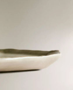 ZARA HOME КЕРАМИЧЕСКАЯ ОБЕДЕННАЯ ТАРЕЛКА, ЗЕЛЕНЫЙ