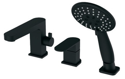 283532-C Смеситель на борт ванны ЧЕРНЫЙ (3 отв.) ViEiR (8/1шт)