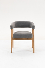 Стул обеденный Zubo с деревянными ножками темно-серый