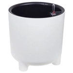 Кашпо ШЭНК D275мм 13,5л с вставкой и с автополивом белый ротанг