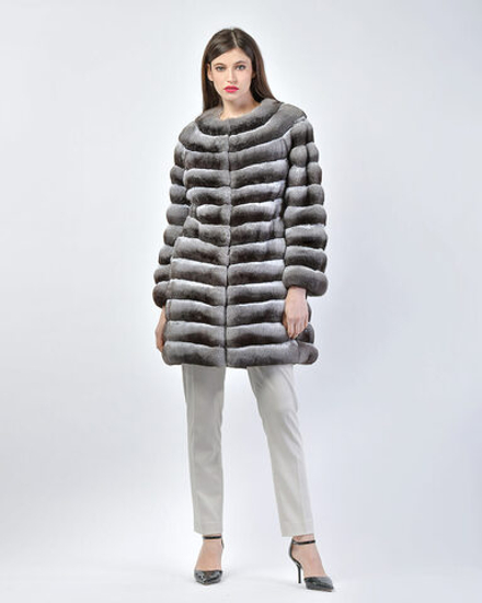 Шуба из меха шиншиллы