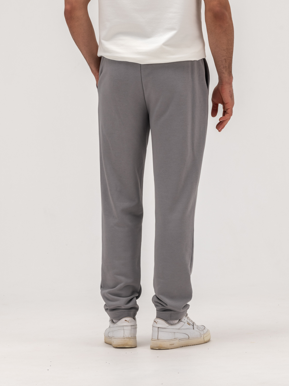 Брюки спортивные прямые теплые. Грей