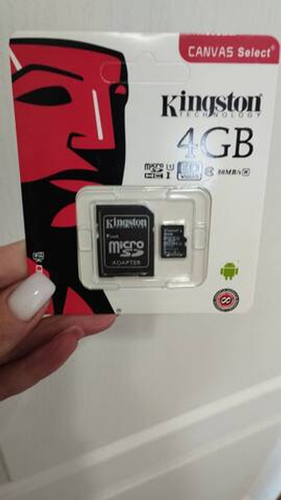 Карта памяти 4GB micro SD Kingston