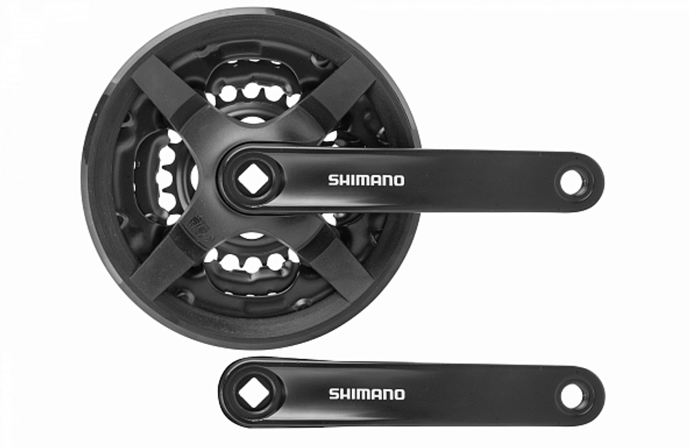 Шатуны 1/2"х3/32" 24/34/42 зуб. 170мм FC-TY301 Tourney SHIMANO "под ромб" алюминиевые чёрные