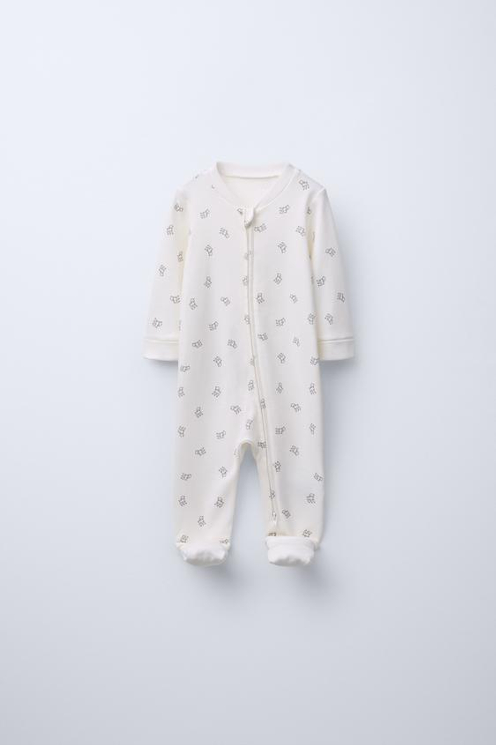 ZARA КОМБИНЕЗОН С ПРИНТОМ «ШНУРОК», ЭКРЮ