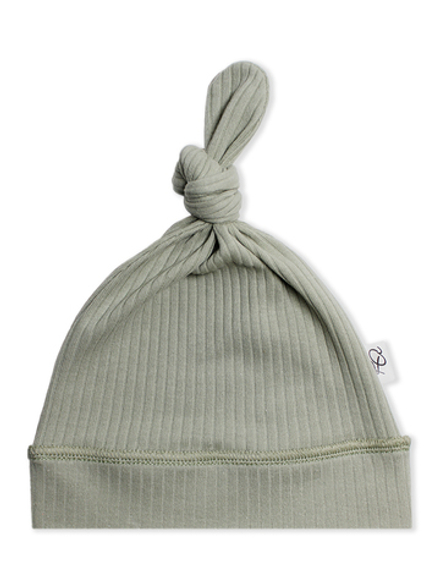 Шапочка Узелок Рубчик Шалфей RinaAmari