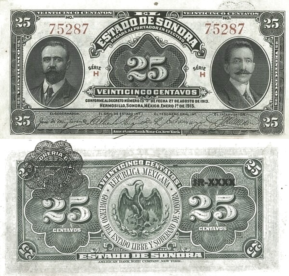 Мексика 25 сентаво 1915 Франсиско Игнасио Мадеро UNC