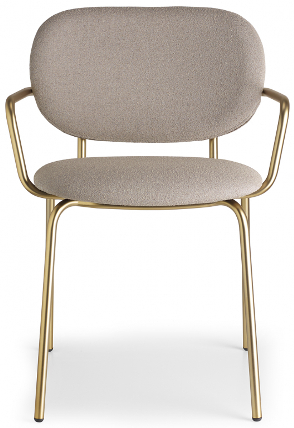 Кресло металлическое c обивкой Scab Design Si-Si Bold, матовое золото, темно-бежевый