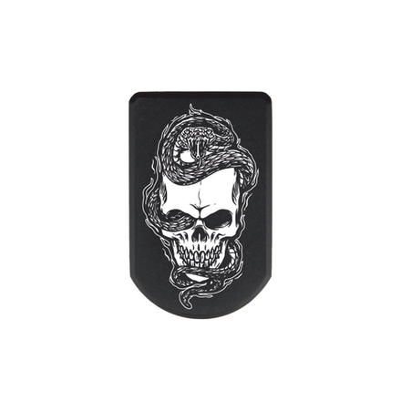 Пятка +3 патрона для магазинов Grand Power, ПЛК, CZ, Tanfoglio с гравировкой Череп