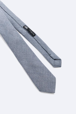 ZARA ГАЛСТУК ИЗ РЕЛЬЕФНОЙ ТКАНИ, СИНИЙ