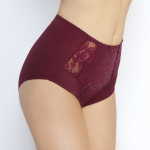 Трусики-макси с кружевными вставками (Размер: 58) (Цвет: бордовый)