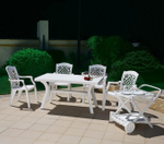 Стол пластиковый обеденный, Siesta Garden Roma, белый