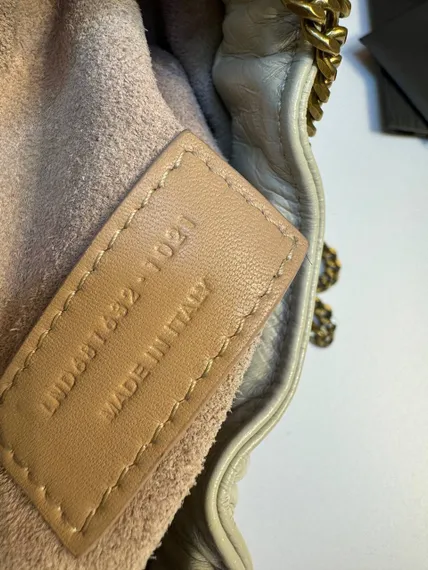 Кожаная сумка-хобо Saint Laurent Pacpac белый