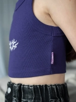 Летний кроп топ трикотажный детский