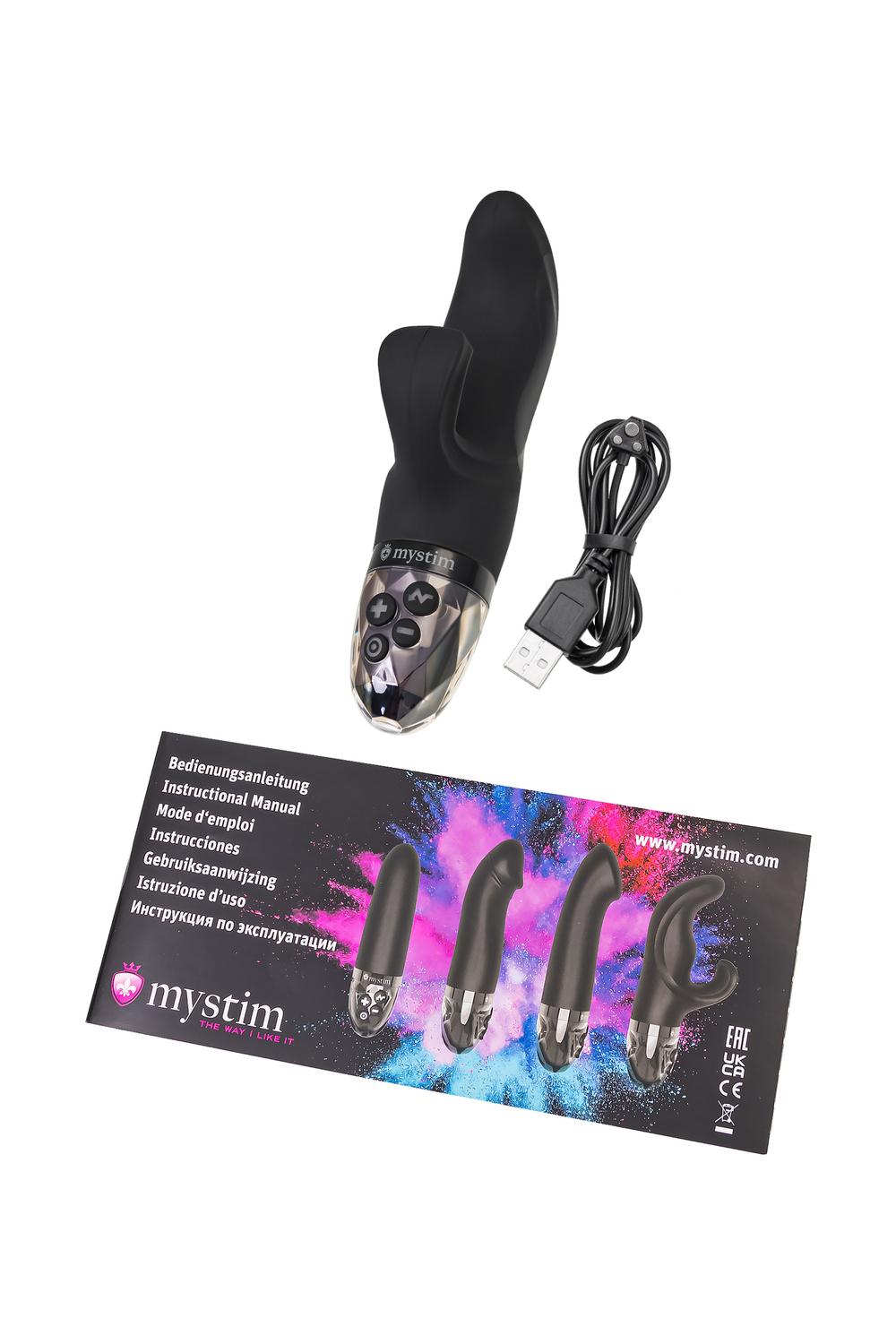 Вибратор Mystim Hop Hop Bob с электростимуляцией 16,5 см