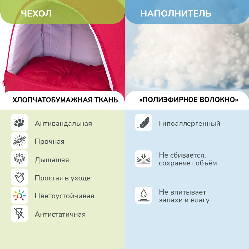 Дом ZOOEXPRESS эстрада, бордо, 42х36х36 см
