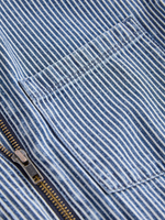 Комбинезон джинсовый для девочки Next E87-242, Синий, Белый