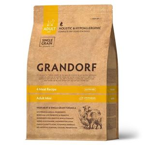 Уценка! Повр.упак. / Сухой корм Grandorf DOG 4 Meat PROBIOTIC MINI для взрослых собак мелких пород, 4 мяса с пробиотиками
