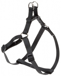 Ferplast Шлейка Easy P для собак малых пород и кошек, нейлон, черная, размер М(46-63см, 15 мм)