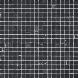 Мозаика LeeDo: Pietrine - Nero Oriente полированная 30,5x30,5х0,4 см (чип 15x15x4 мм)
