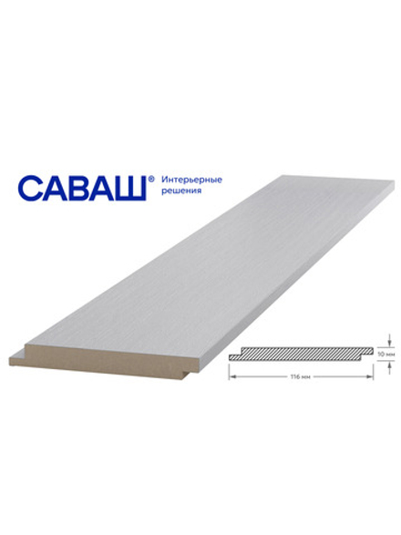 Модульная стеновая панель Белое дерево, 2800*116*10 мм