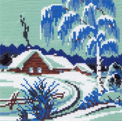 "Зимнее утоо"-0198/1 канва с рисунком